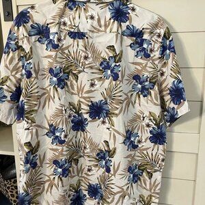 28 Palms Men’s Button Up Short Sleeve Tropical Hawaiian Shirt Size XL